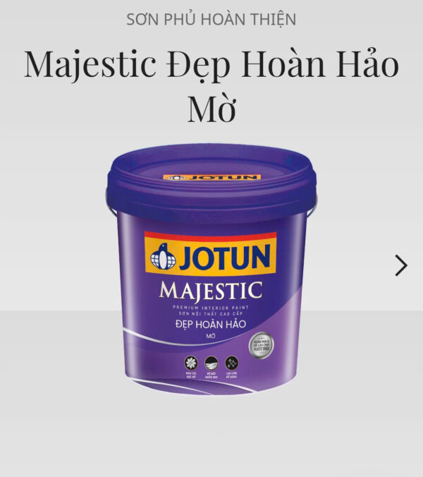 Sơn nội thất Majestic Đẹp Hoàn Hảo Mờ – 15L