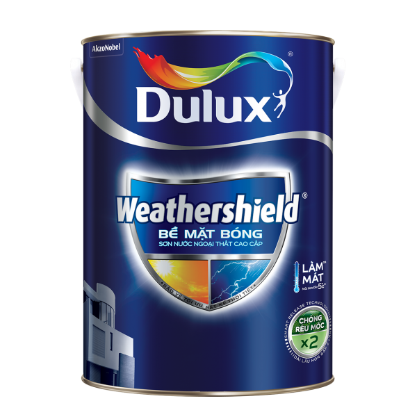 Sơn Ngoại Thất Dulux Weathershield 5L Bề Mặt bóng