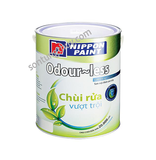 Sơn nội thất Nippon Odour-less chùi rửa vượt trội -18L
